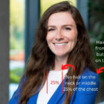 Woman with long hair styled for a professional iPhone headshot