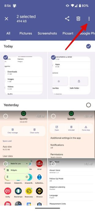 Using the Files app to move photos to the Safe Folder