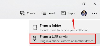 Importing From USB Device to Download Samsung Photos