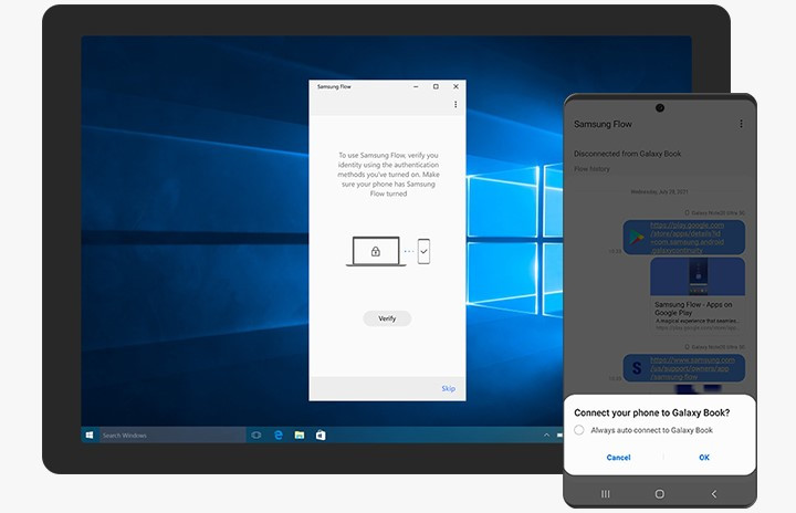 Connecting Both Devices to Download Samsung Photos