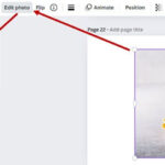 Adding shadows to images and graphics in Canva: select the graphic, then Edit photo, then shadows