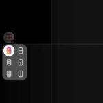 Instagram layout selection screen displaying various grid options for photo collages