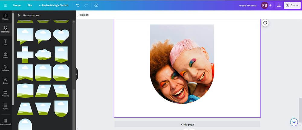 How to Curve an Image in Canva - Apply a Curved Frame