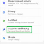 Samsung Cloud Settings on Android