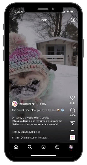Tagging in an Instagram reel involves using the @ symbol with a username and tapping done to publish.