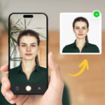 Proper head size and placement in a digital passport photo