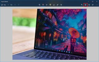Snip &amp; Sketch save as option