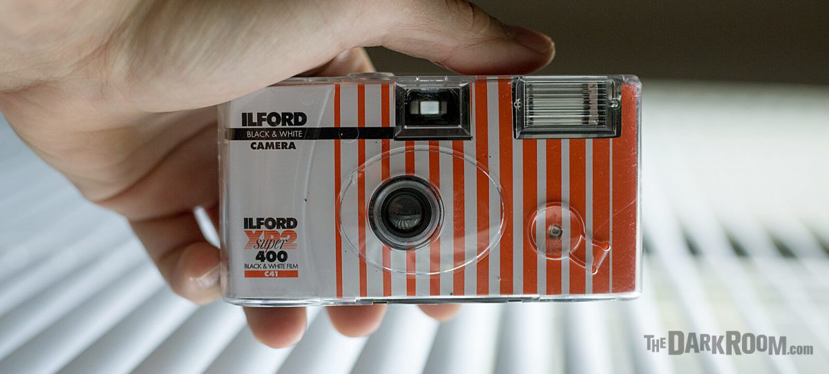 Ilford XP2 Single Use Camera, ideal for daylight shooting with fine grain.
