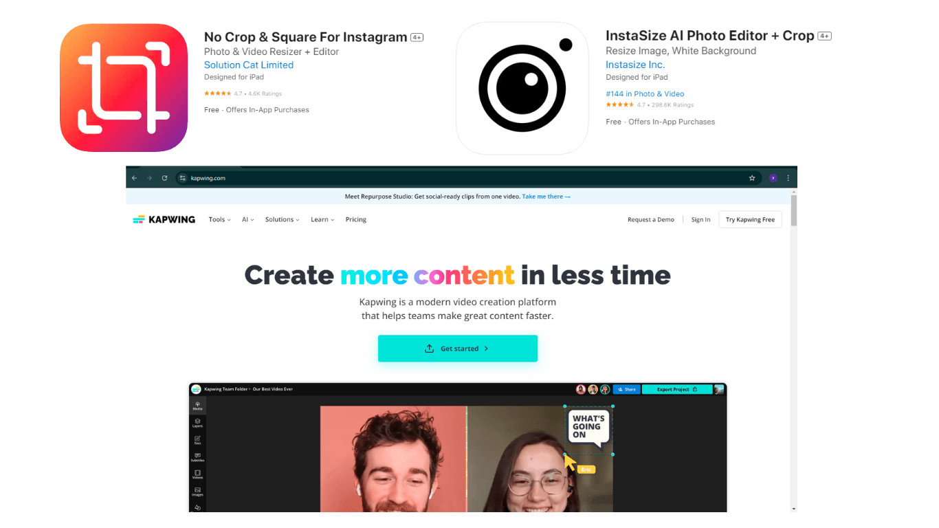 Using the No Crop app to resize a photo for Instagram without cropping
