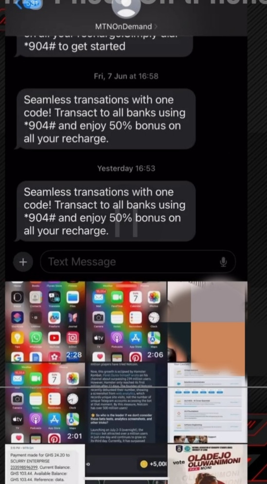 Adding a photo from the photo library in iMessage