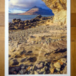Landscape photo taken with an iPhone and printed large, showcasing detailed clouds and vibrant colors.