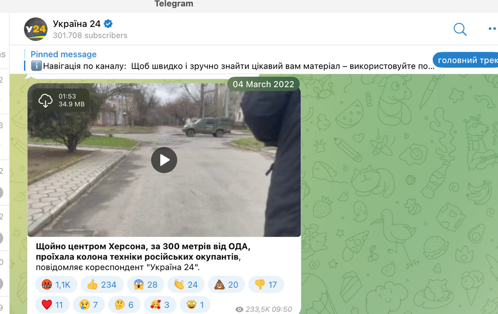 Telegram channel ukraina24tv