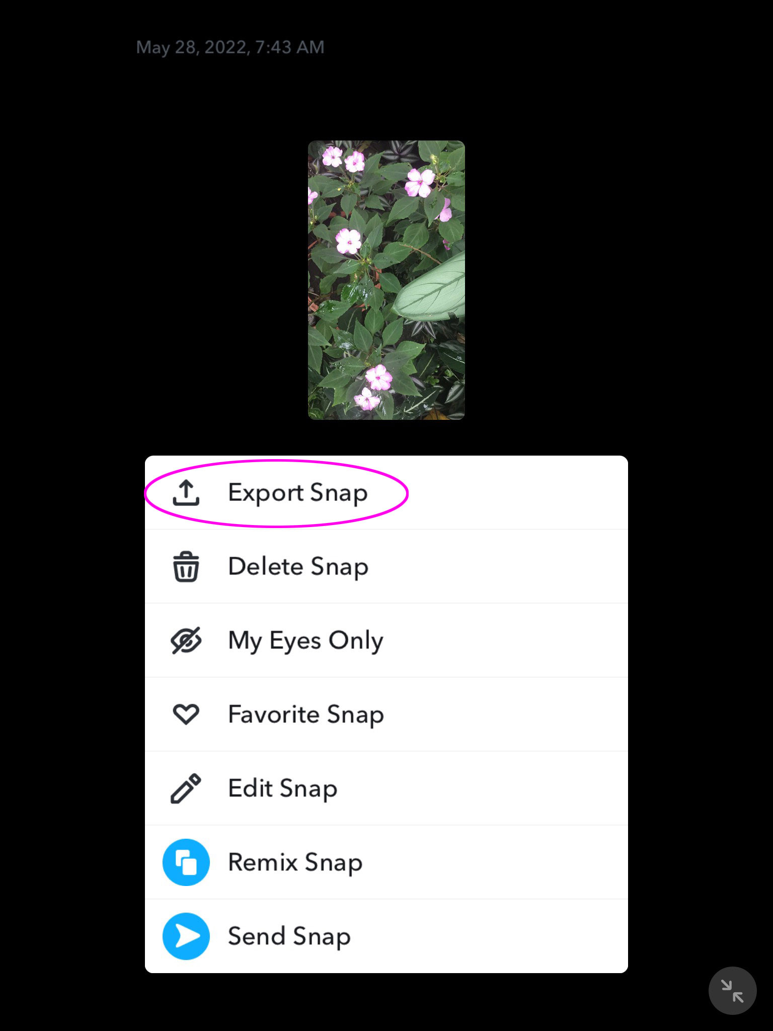 Tap the Three Dots
