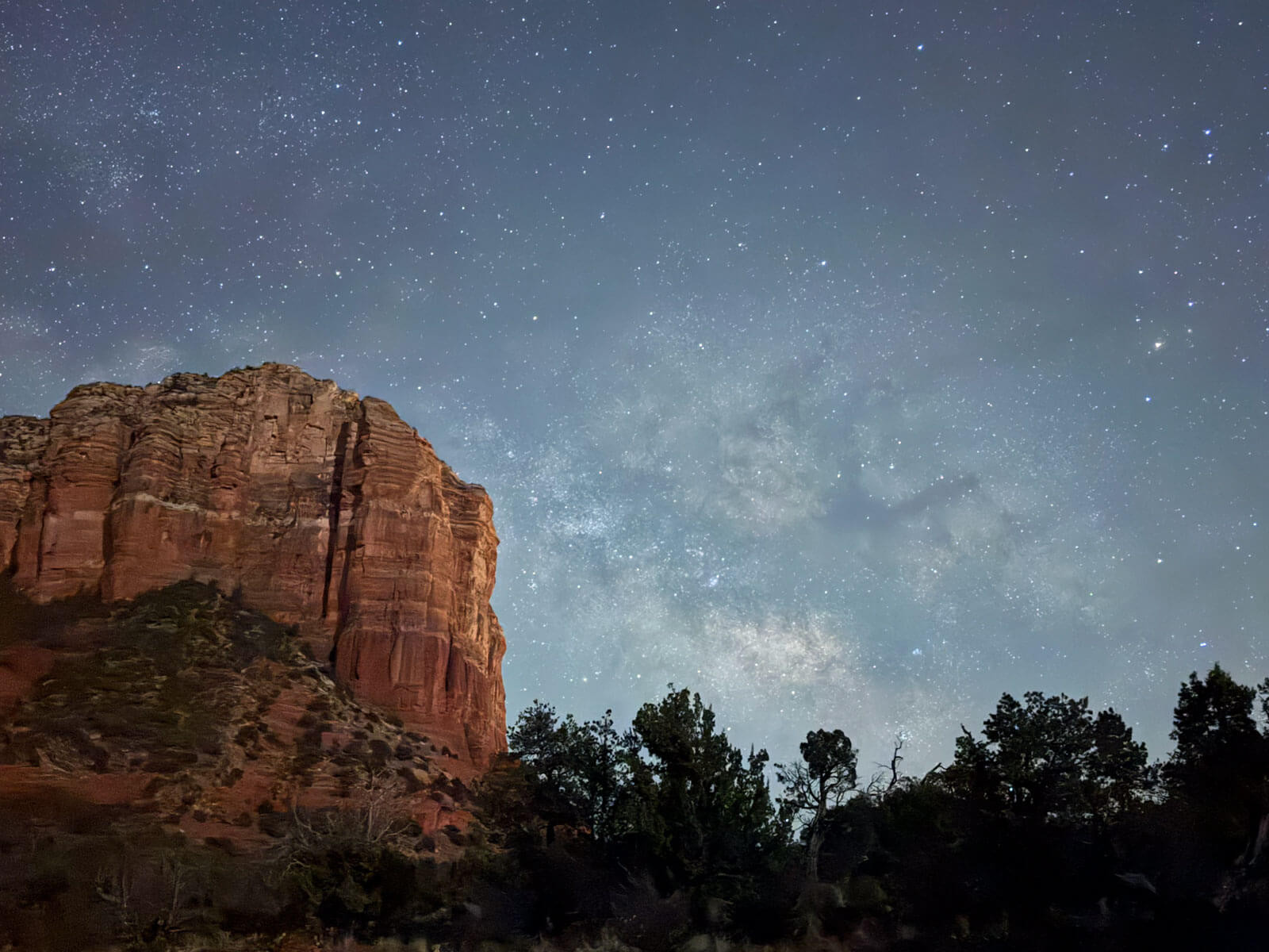 Straight out of camera Milky Way image captured with iPhone 15 Pro