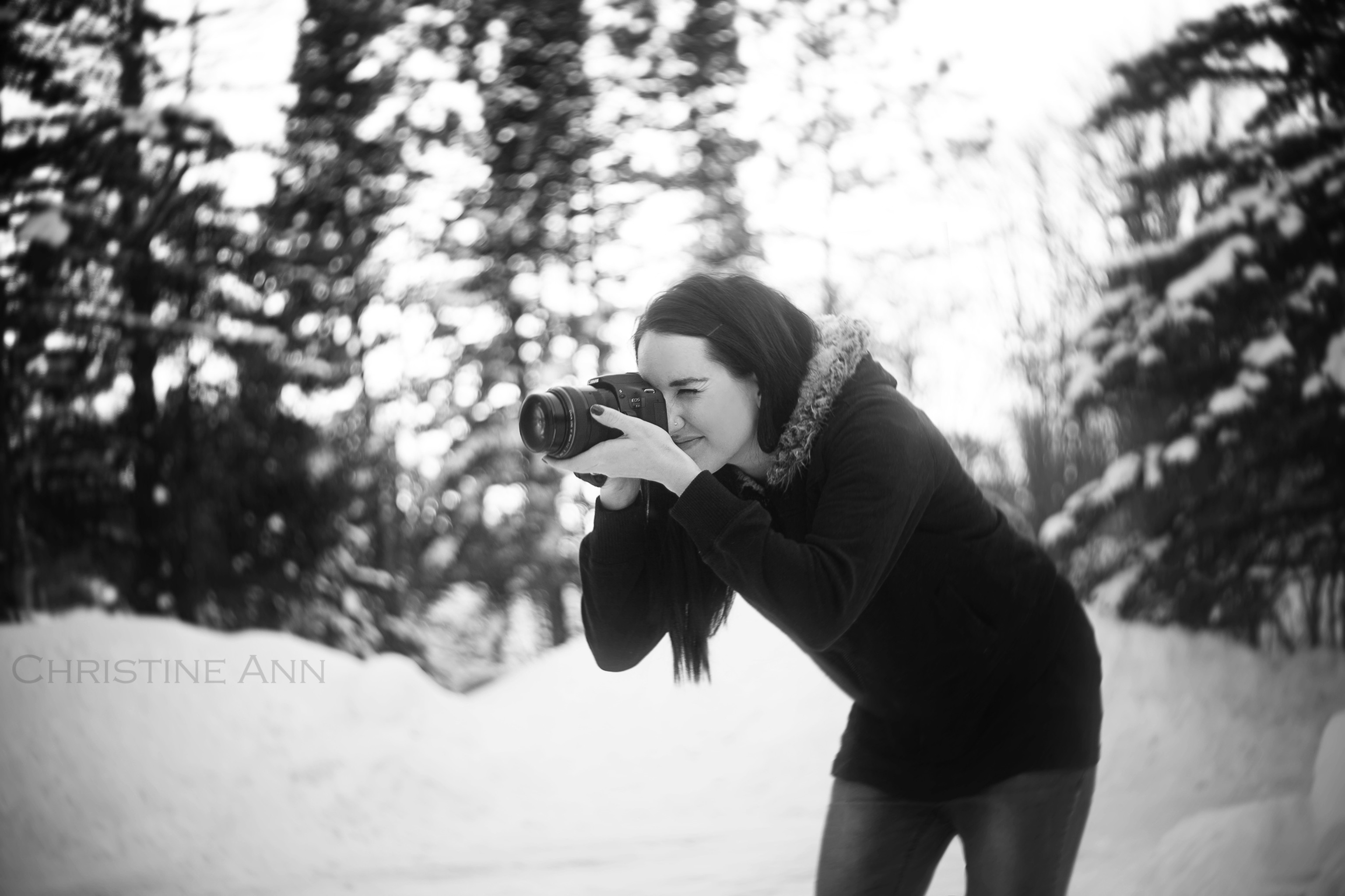 Photographer taking a photo to be added to the bubble