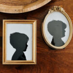 silhouette art prints framed and displayed, showcasing simple elegance