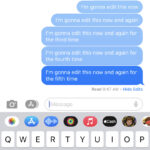 iMessage edits showing all previous changes