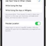 Location Services toggle in iPhone settings, showing how to enable location tracking for apps and system services