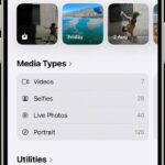 Finding and playing Live Photos on iPhone through album navigation