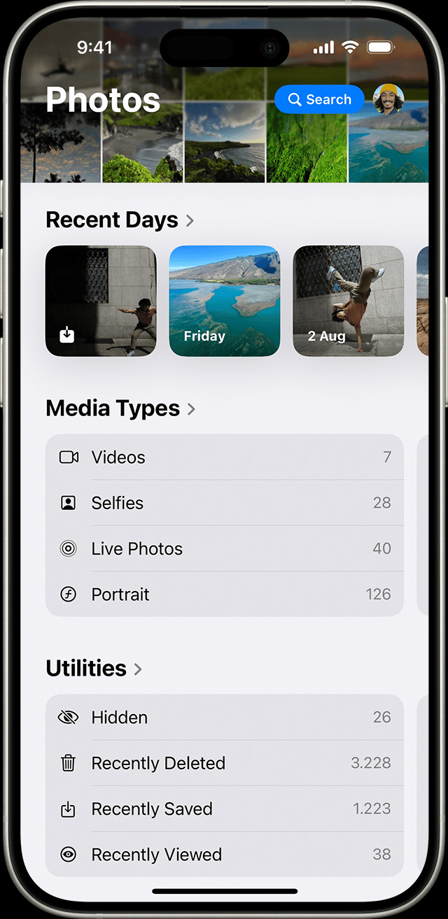Finding Live Photos in the Photos App