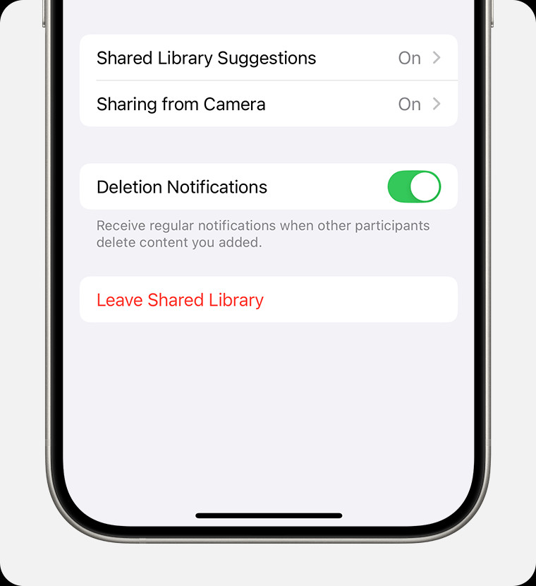 Leave Shared Library is located at the bottom of your screen.