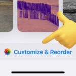 iOS 18 Photos app customization button.