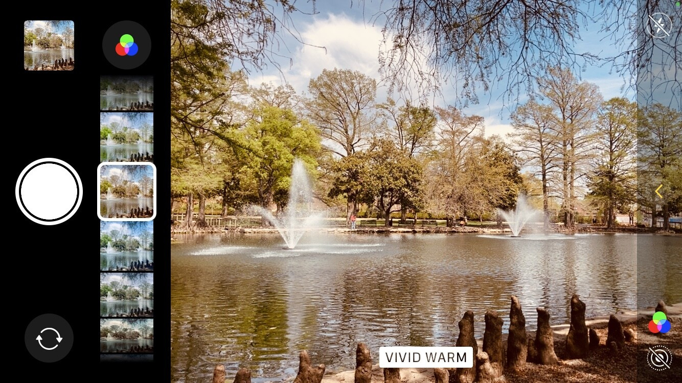 Applying filters on an iPhone