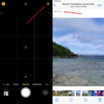 A person enabling live photo on iPhone