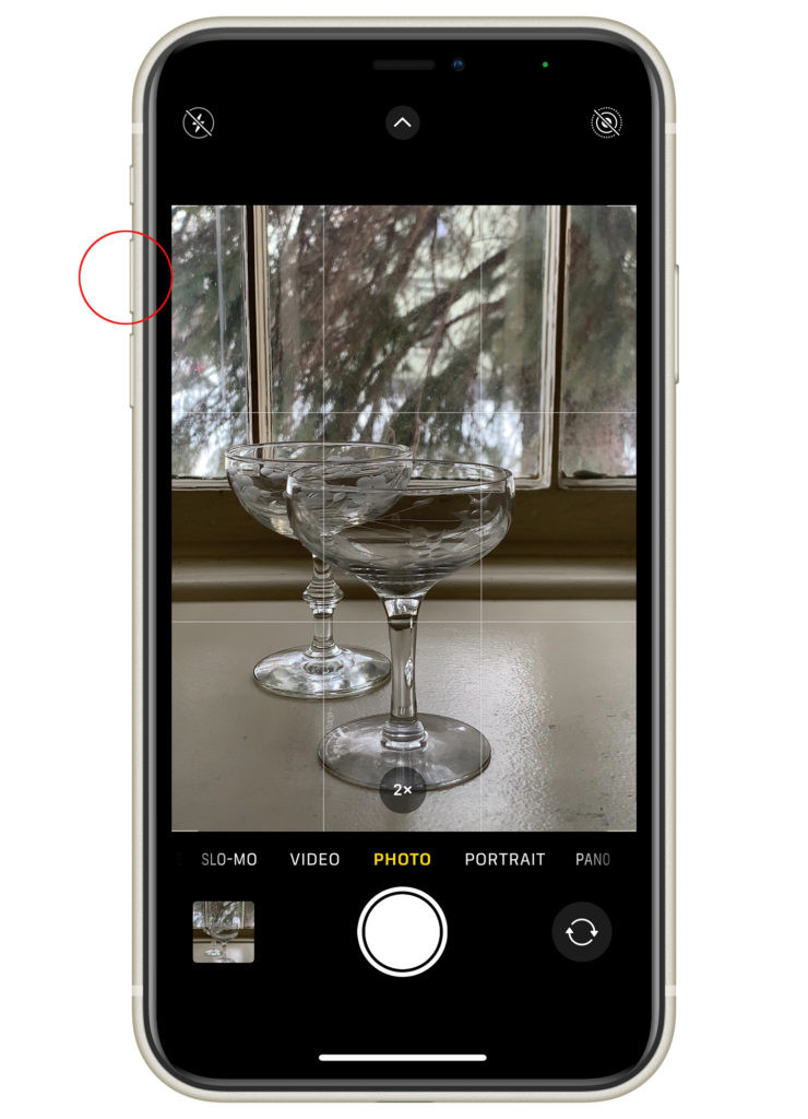 Using iPhone volume buttons for photos