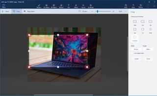Paint 3D crop image