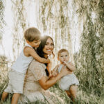 Golden hour lighting creates a warm and inviting atmosphere, perfect for outdoor portraits.