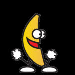 Animated GIF with a dancing banana added to a still photo