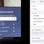 TV and iPhone Wi-Fi setup screens