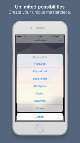 LivePapers filters: Transform images to moving photos
