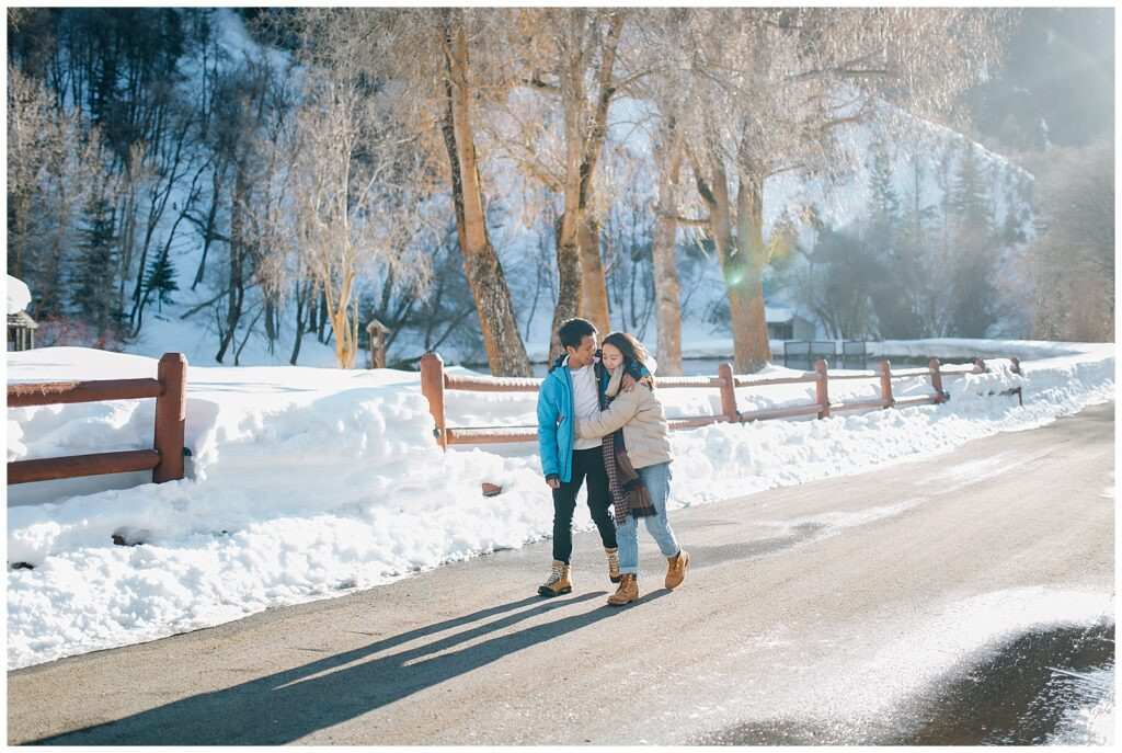 Winter Proposal: Log Haven in Millcreek Canyon