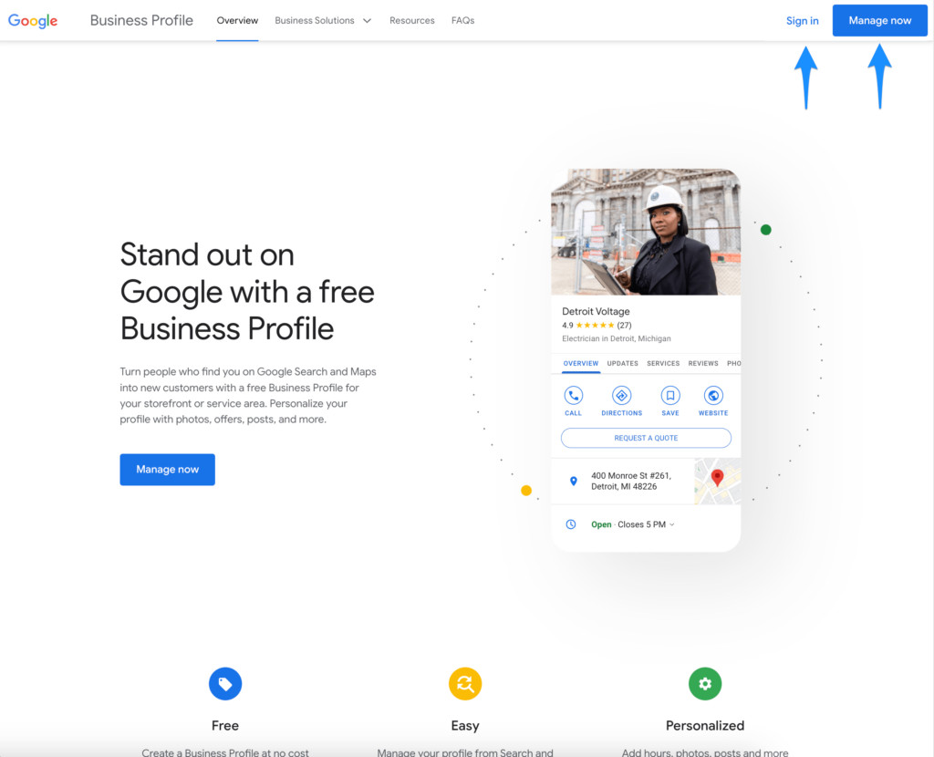 Login to Google Business Profile