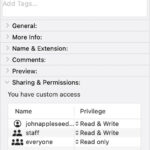 External Hard Drive Info window with