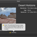 Sharing an iMovie Project via Email on MacOS