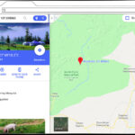 Example of latitude and longitude in Google Maps