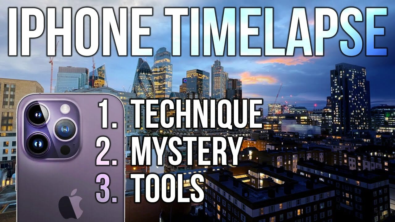 iPhone on a tripod for time-lapse photography