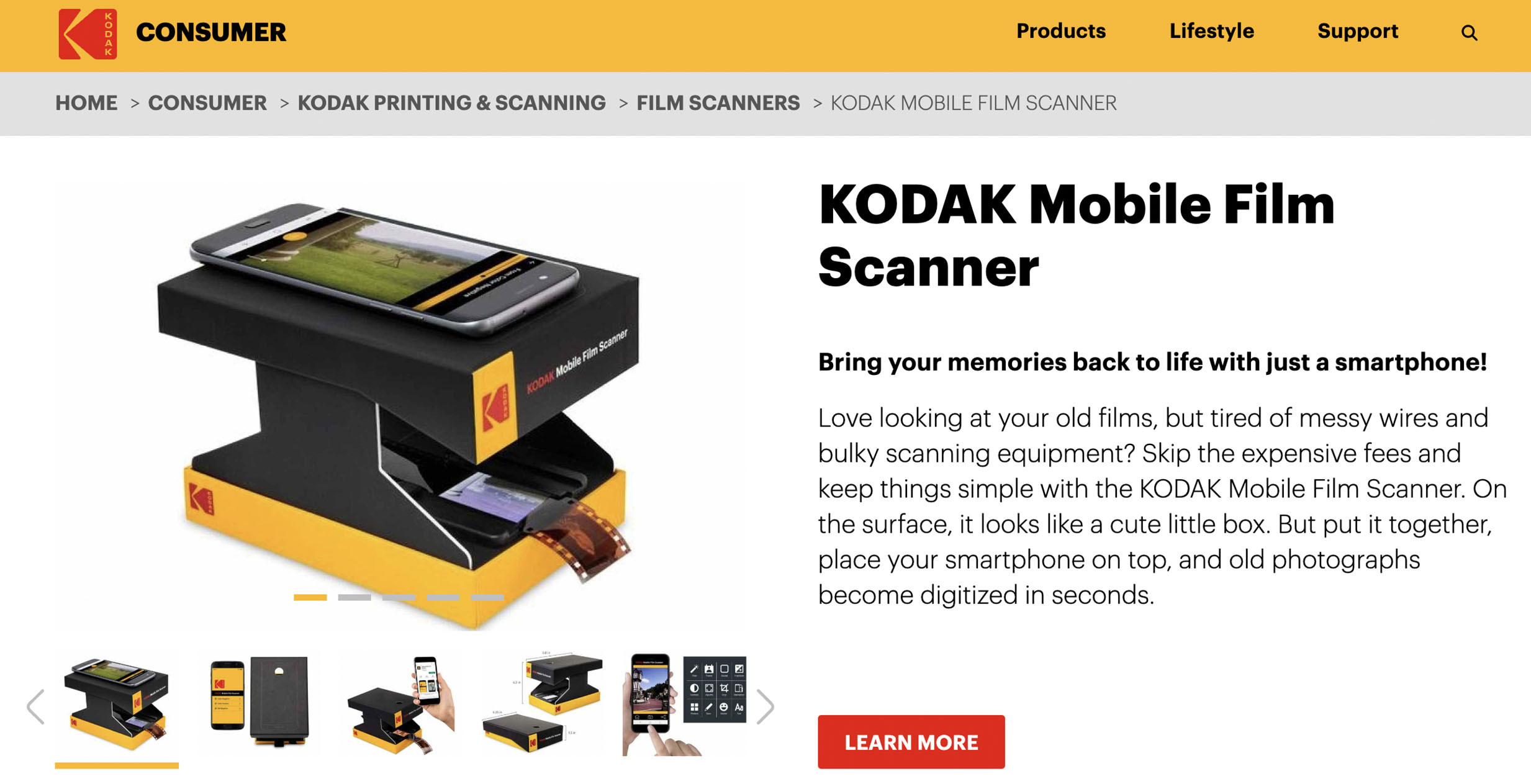 Using a smartphone film scanner to digitize film negatives for iPhone
