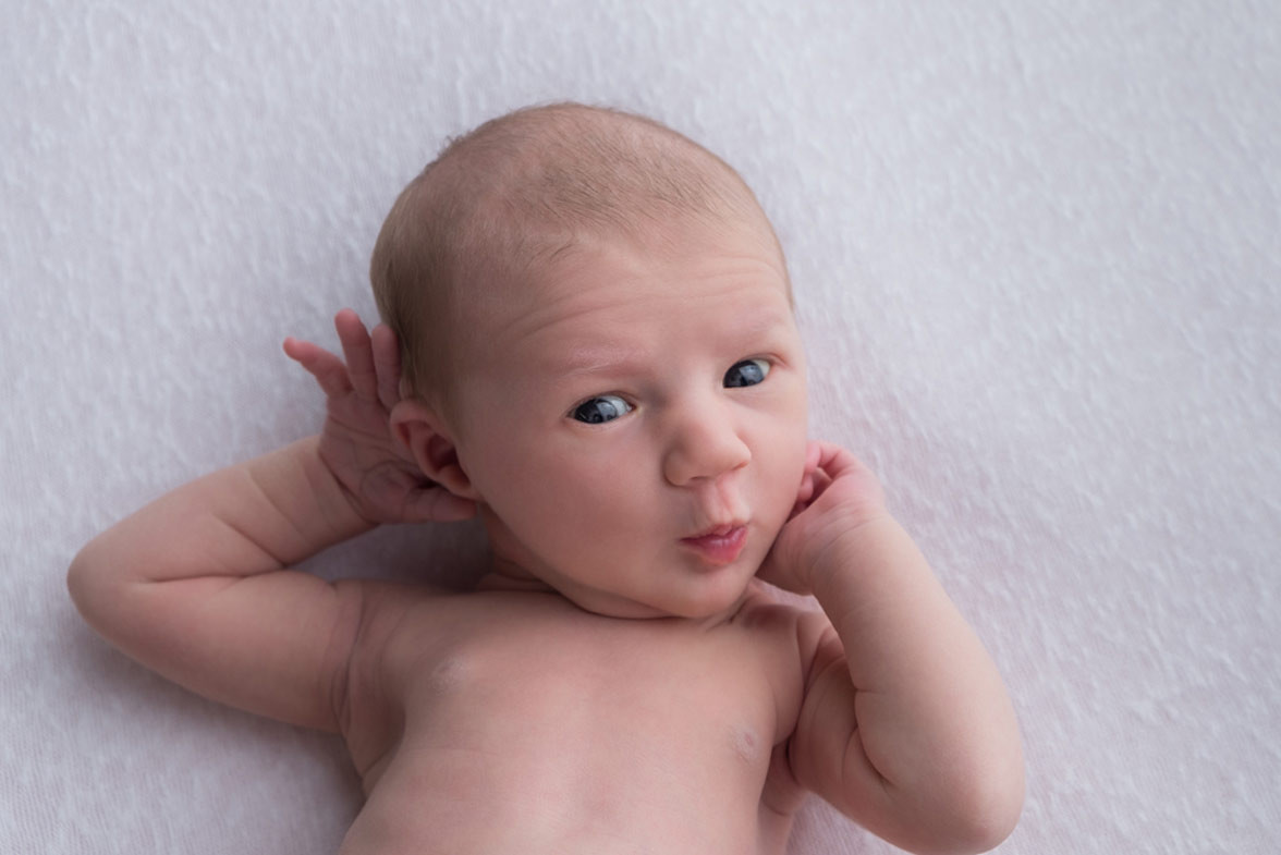 Sleeping Newborn in a Wrapped Pose