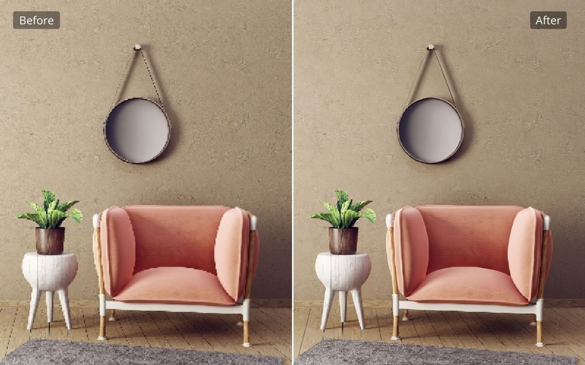 Real estate image depixelated with LetsEnhance.io