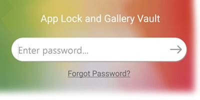 Opening the Gallery Vault app, emphasizing the need to enter the correct password to access hidden files