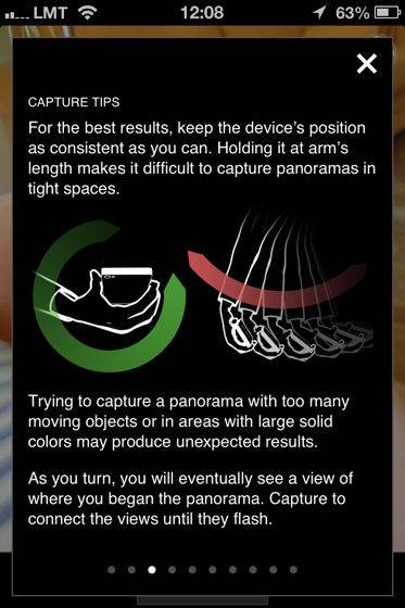 Panorama Tips: Keep your iPhone in the exact same position while you keep moving around to capture a panorama