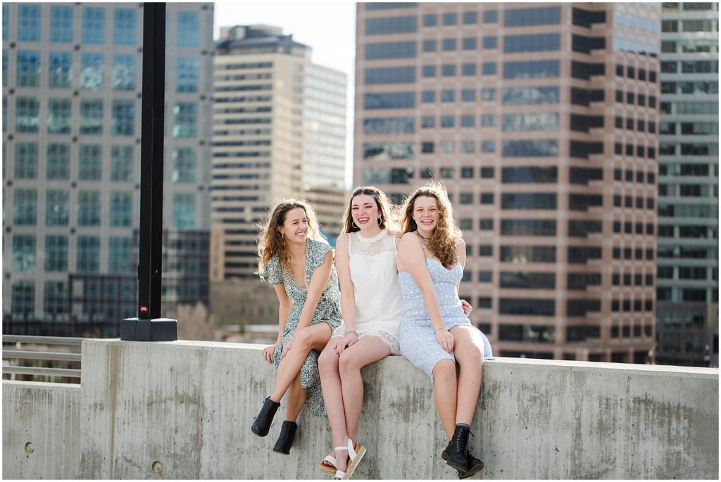 Park City Senior Rooftop Photo Shoot: Capturing city and mountain views