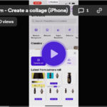 Photoroom collage interface displaying a user creating a dynamic collage with various editing options