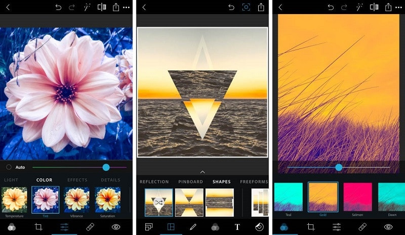 Adobe Photoshop Express unblur image app