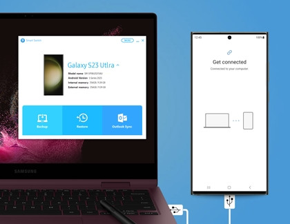 Samsung Smart Switch screen on a Samsung PC