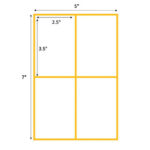 printing paper divided into four sections